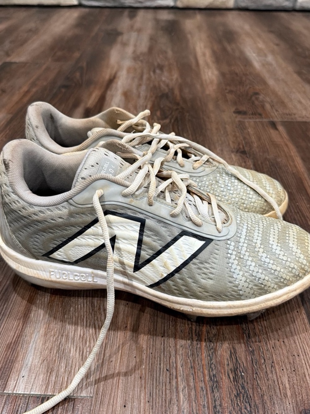 New Balance Men’s Beige and White FuelCell Athletic Shoes